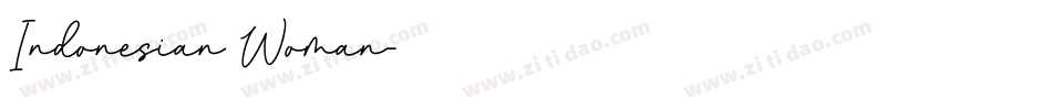 Indonesian Woman字体转换